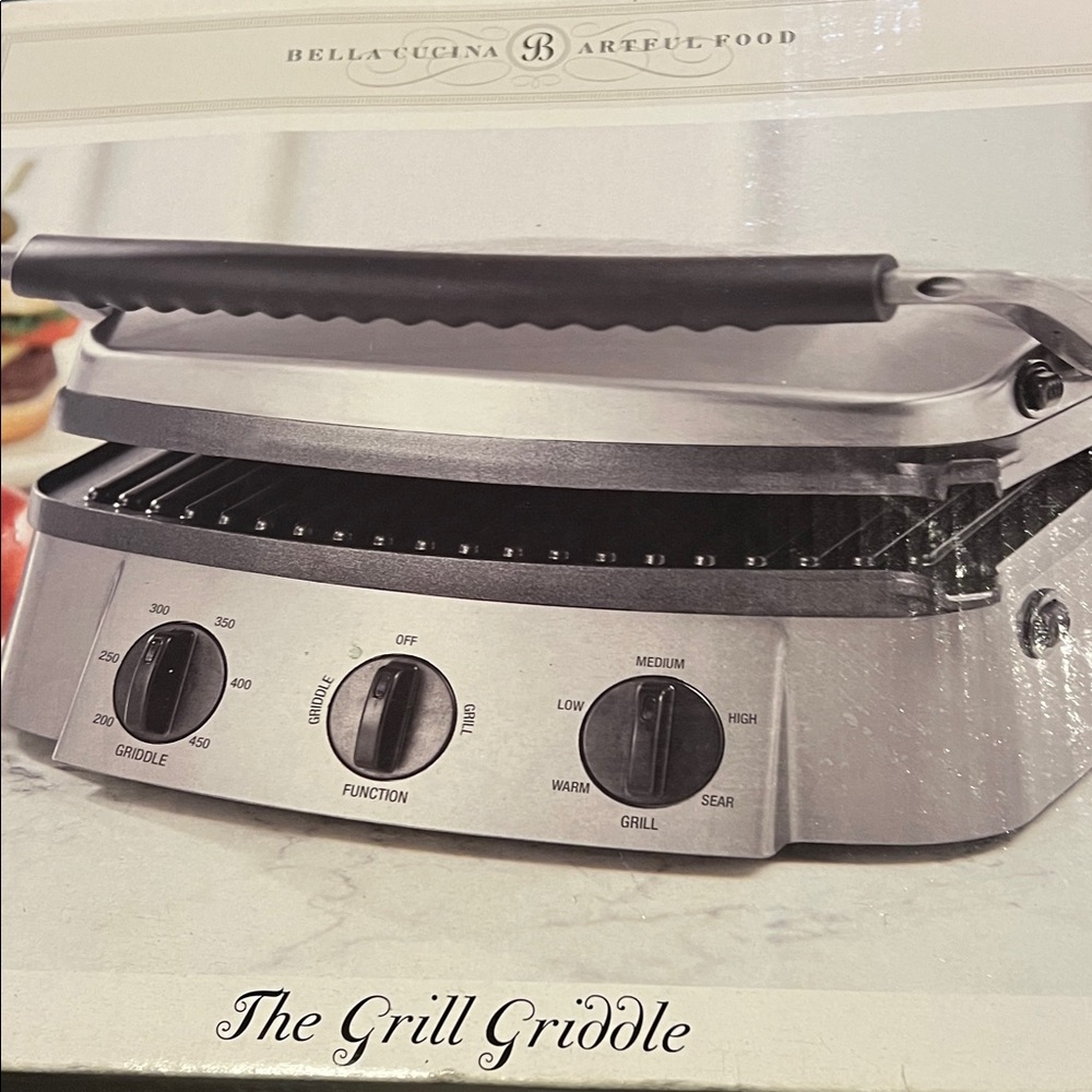 Stainless Steel Grill Griddle in Silver